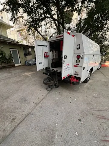 Magnet Plumbing service vehicle on-site for Water Heater Repair in Land O'Lakes